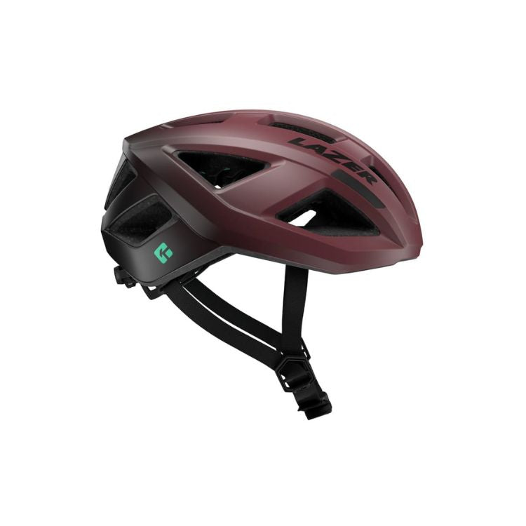 Lazer Tonic helmet with black strap, cosmic berry black colour, size small