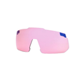 Pink eyewear lenses on a white background