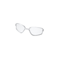 Clear eyewear lens on a white background