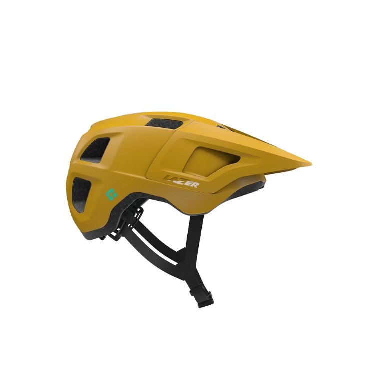 Lazer Lupo matte autumn helmet with black strap with Lazer logo, right view