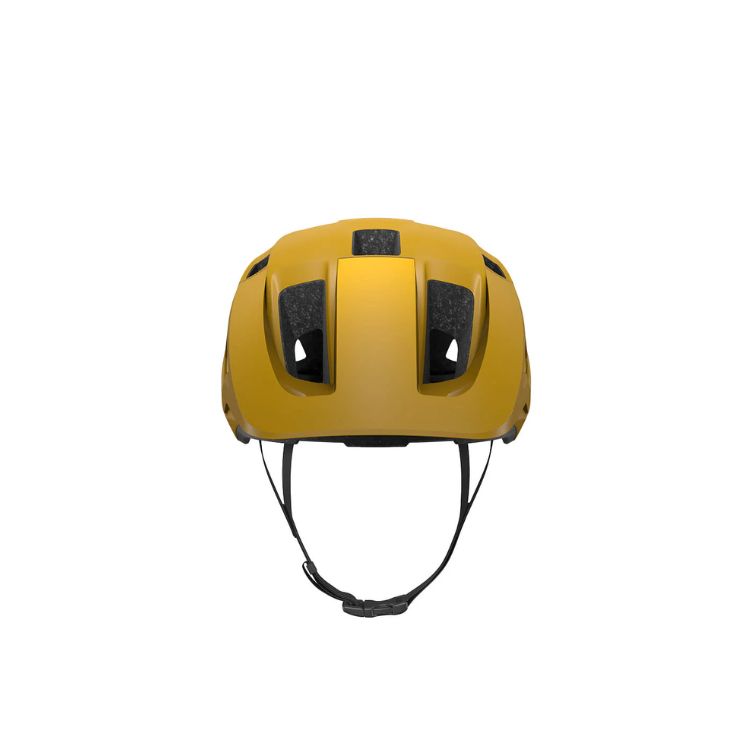 Lazer Lupo matte autumn helmet with black strap, front view