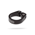 PRO bicycle seatpost clamp with 'PRO' logo, black