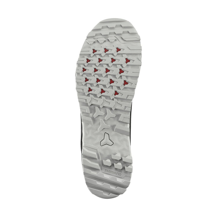 Close up of white rubber soles, bottom view