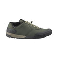 Green shoes with laces, black sole, right view