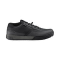 Black shoe and black sole with laces, right view