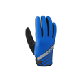 Blue and black glove with a visible Shimano logo 