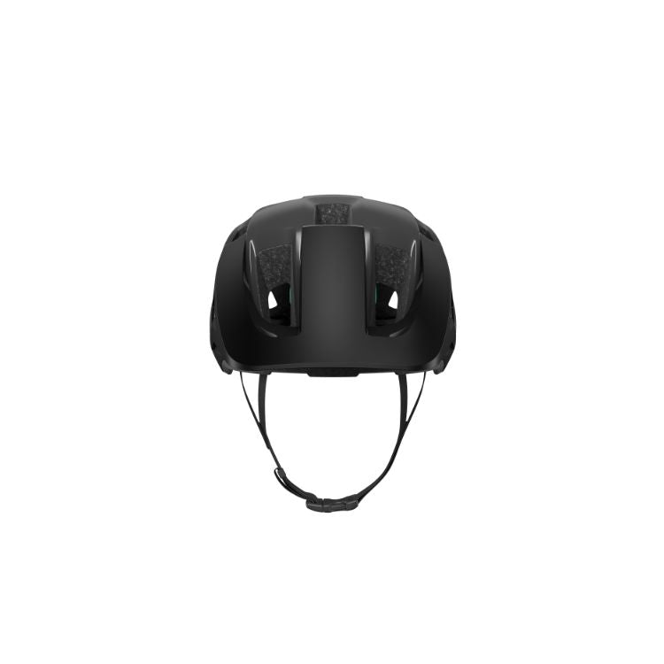 Lazer Lupo Titanium helmet with black strap, front view