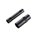 Shimano TL-PD63 pedal axle adjustment tool set consisting of two black steel socket-style tools with hexagonal openings and side access holes, displayed on a light gray background.